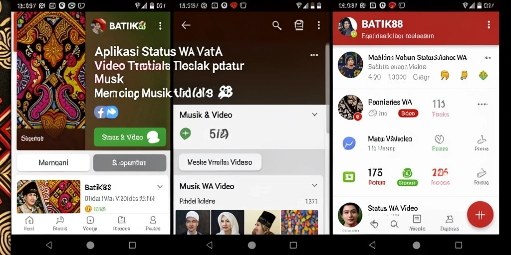 Tampilan antarmuka BATIK88 dengan berbagai pilihan video menarik.