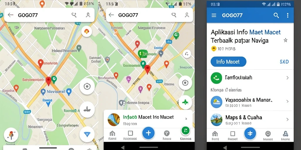 Tampilan antarmuka GOGO77 yang menunjukkan informasi kemacetan terkini.