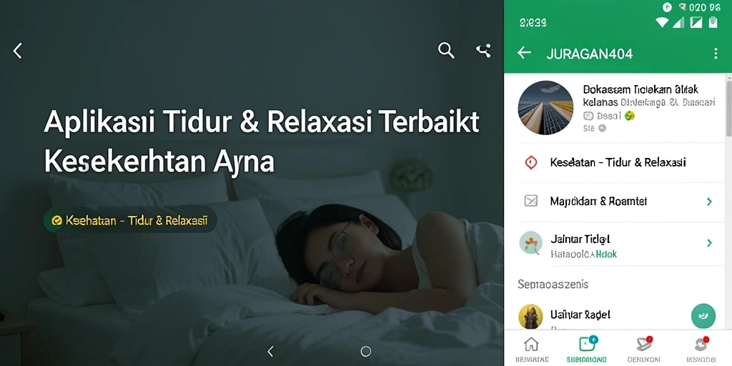 Antarmuka JURAGAN404 yang menenangkan untuk Tidur & Relaksasi.