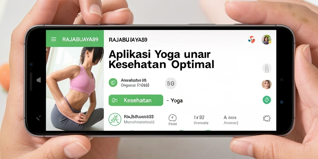 Tampilan antarmuka pengguna RAJABUAYA89 yang mendukung sesi yoga.