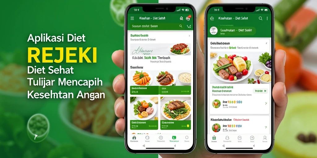 Tampilan utama aplikasi REJEKI dengan fitur Diet Sehat.