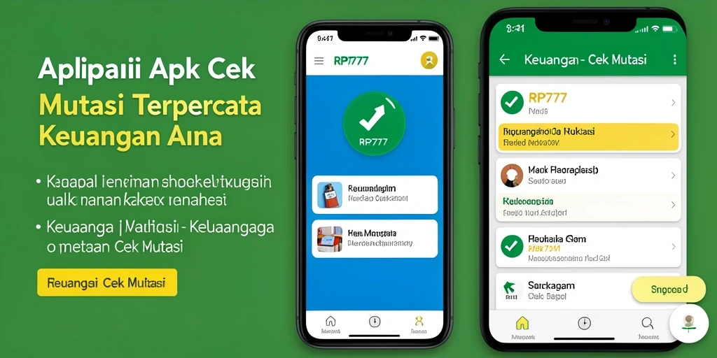 Antarmuka RP777 menampilkan informasi mutasi keuangan yang lengkap dan jelas.