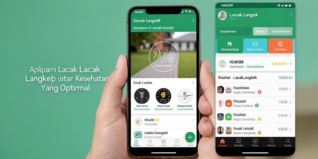Antarmuka aplikasi WAK89 dengan fitur Lacak Langkah yang mudah digunakan.