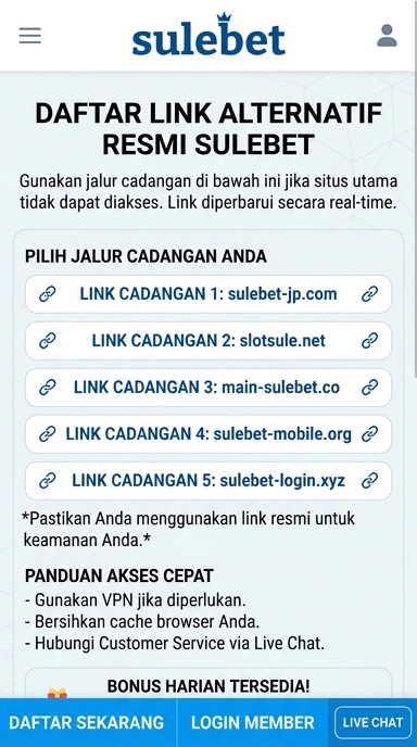 Link Alternatif Sulebet untuk Akses Cepat